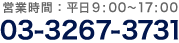 営業時間: 平日 9:00～17:00| 03-3267-3731